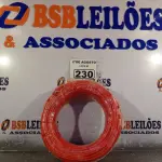 LOTE 230 - 01 CABO FLEXÍVEL DE FIO DE 100M 1X4,00MM² VERMELHO. (NOVO) (NO ESTADO) ATENÇÃO! FAZER A VISITAÇÃO ANTES DE ARREMATAR, NÃO SABEMOS SE FUNCIONA. LEILÃO NÃO TEM GARANTIA E NEM DEVOLUÇÃO, SUJEITO A POSSÍVEIS AVARIAS VISÍVEIS/OCULTAS E/OU AUSÊNCIA DE COMPONENTES.