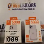 LOTE 089 - 02 CARREGADORES MAGNÉTICO SEM FIO PORTÁTIL 5000. (NOVO) (NO ESTADO) ATENÇÃO! FAZER A VISITAÇÃO ANTES DE ARREMATAR, NÃO SABEMOS SE FUNCIONA. LEILÃO NÃO TEM GARANTIA E NEM DEVOLUÇÃO, SUJEITO A POSSÍVEIS AVARIAS VISÍVEIS/OCULTAS E/OU AUSÊNCIA DE COMPONENTES.