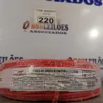 LOTE 220 - 01 CABO FLEXÍVEL DE FIO DE 100M 1X4,00MM² VERMELHO. (NOVO) (NO ESTADO) ATENÇÃO! FAZER A VISITAÇÃO ANTES DE ARREMATAR, NÃO SABEMOS SE FUNCIONA. LEILÃO NÃO TEM GARANTIA E NEM DEVOLUÇÃO, SUJEITO A POSSÍVEIS AVARIAS VISÍVEIS/OCULTAS E/OU AUSÊNCIA DE COMPONENTES.