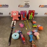 LOTE 321 - 01 LOTE COM VÁRIOS BRINQUEDOS PARA PET. (NOVO) (NO ESTADO) ATENÇÃO! FAZER A VISITAÇÃO ANTES DE ARREMATAR, NÃO SABEMOS SE FUNCIONA. LEILÃO NÃO TEM GARANTIA E NEM DEVOLUÇÃO, SUJEITO A POSSÍVEIS AVARIAS VISÍVEIS/OCULTAS E/OU AUSÊNCIA DE COMPONENTES.