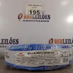 LOTE 195 - 01 CABO FLEXÍVEL DE FIO DE 100M 1X4,00MM² AZUL. (NOVO) (NO ESTADO) ATENÇÃO! FAZER A VISITAÇÃO ANTES DE ARREMATAR, NÃO SABEMOS SE FUNCIONA. LEILÃO NÃO TEM GARANTIA E NEM DEVOLUÇÃO, SUJEITO A POSSÍVEIS AVARIAS VISÍVEIS/OCULTAS E/OU AUSÊNCIA DE COMPONENTES.