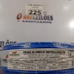 LOTE 225 - 01 CABO FLEXÍVEL DE FIO DE 100M 1X2,50MM² AZUL. (NOVO) (NO ESTADO) ATENÇÃO! FAZER A VISITAÇÃO ANTES DE ARREMATAR, NÃO SABEMOS SE FUNCIONA. LEILÃO NÃO TEM GARANTIA E NEM DEVOLUÇÃO, SUJEITO A POSSÍVEIS AVARIAS VISÍVEIS/OCULTAS E/OU AUSÊNCIA DE COMPONENTES.