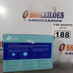 LOTE 188 - 01 TPLINK AC 600. (NOVO) (NO ESTADO) ATENÇÃO! FAZER A VISITAÇÃO ANTES DE ARREMATAR, NÃO SABEMOS SE FUNCIONA. LEILÃO NÃO TEM GARANTIA E NEM DEVOLUÇÃO, SUJEITO A POSSÍVEIS AVARIAS VISÍVEIS/OCULTAS E/OU AUSÊNCIA DE COMPONENTES.