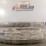 LOTE 300 - 01 CABO FLEXÍVEL DE FIO DE 100M 1X4,00MM² CINZA. (NOVO) (NO ESTADO) ATENÇÃO! FAZER A VISITAÇÃO ANTES DE ARREMATAR, NÃO SABEMOS SE FUNCIONA. LEILÃO NÃO TEM GARANTIA E NEM DEVOLUÇÃO, SUJEITO A POSSÍVEIS AVARIAS VISÍVEIS/OCULTAS E/OU AUSÊNCIA DE COMPONENTES.