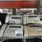 LOTE 401 - 01 LOTE COM VÁRIOS APARELHOS DE FAX MARCAS E MODELOS DIVERSOS. (NO ESTADO) ATENÇÃO! FAZER A VISITAÇÃO ANTES DE ARREMATAR, NÃO SABEMOS SE FUNCIONA. LEILÃO NÃO TEM GARANTIA E NEM DEVOLUÇÃO, SUJEITO A POSSÍVEIS AVARIAS VISÍVEIS/OCULTAS E/OU AUSÊNCIA DE COMPONENTES.