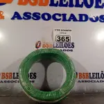 LOTE 365 - 01 CABO FLEXÍVEL DE FIO DE 100M 1X2,50MM² VERDE. (NOVO) (NO ESTADO) ATENÇÃO! FAZER A VISITAÇÃO ANTES DE ARREMATAR, NÃO SABEMOS SE FUNCIONA. LEILÃO NÃO TEM GARANTIA E NEM DEVOLUÇÃO, SUJEITO A POSSÍVEIS AVARIAS VISÍVEIS/OCULTAS E/OU AUSÊNCIA DE COMPONENTES.