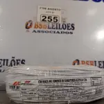 LOTE 255 - 01 CABO FLEXÍVEL DE FIO DE 100M 1X2,50MM² BRANCO. (NOVO) (NO ESTADO) ATENÇÃO! FAZER A VISITAÇÃO ANTES DE ARREMATAR, NÃO SABEMOS SE FUNCIONA. LEILÃO NÃO TEM GARANTIA E NEM DEVOLUÇÃO, SUJEITO A POSSÍVEIS AVARIAS VISÍVEIS/OCULTAS E/OU AUSÊNCIA DE COMPONENTES.
