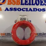LOTE 220 - 01 CABO FLEXÍVEL DE FIO DE 100M 1X4,00MM² VERMELHO. (NOVO) (NO ESTADO) ATENÇÃO! FAZER A VISITAÇÃO ANTES DE ARREMATAR, NÃO SABEMOS SE FUNCIONA. LEILÃO NÃO TEM GARANTIA E NEM DEVOLUÇÃO, SUJEITO A POSSÍVEIS AVARIAS VISÍVEIS/OCULTAS E/OU AUSÊNCIA DE COMPONENTES.