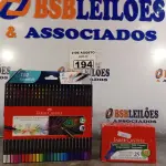 LOTE 194 - 01 CAIXA COM 100 UNIDADES DE ECO LÁPIS E 01 CAIXA COM 25 APONTADORES FABER CASTEL. (NO ESTADO) ATENÇÃO! FAZER A VISITAÇÃO ANTES DE ARREMATAR, NÃO SABEMOS SE FUNCIONA. LEILÃO NÃO TEM GARANTIA E NEM DEVOLUÇÃO, SUJEITO A POSSÍVEIS AVARIAS VISÍVEIS/OCULTAS E/OU AUSÊNCIA DE COMPONENTES.