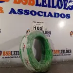 LOTE 105 - 01 CABO FLEXÍVEL DE FIO DE100M 1X4MM² NA COR VERDE. (NOVO) (NO ESTADO) ATENÇÃO! FAZER A VISITAÇÃO ANTES DE ARREMATAR, NÃO SABEMOS SE FUNCIONA. LEILÃO NÃO TEM GARANTIA E NEM DEVOLUÇÃO, SUJEITO A POSSÍVEIS AVARIAS VISÍVEIS/OCULTAS E/OU AUSÊNCIA DE COMPONENTES.
