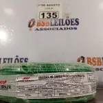 LOTE 135 - 01 CABO FLEXÍVEL DE FIO DE100M 1X2,5MM² NA COR VERDE. (NOVO) (NO ESTADO) ATENÇÃO! FAZER A VISITAÇÃO ANTES DE ARREMATAR, NÃO SABEMOS SE FUNCIONA. LEILÃO NÃO TEM GARANTIA E NEM DEVOLUÇÃO, SUJEITO A POSSÍVEIS AVARIAS VISÍVEIS/OCULTAS E/OU AUSÊNCIA DE COMPONENTES.
