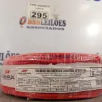 LOTE 295 - 01 CABO FLEXÍVEL DE FIO DE 100M 1X4,00MM² VERMELHO. (NOVO) (NO ESTADO) ATENÇÃO! FAZER A VISITAÇÃO ANTES DE ARREMATAR, NÃO SABEMOS SE FUNCIONA. LEILÃO NÃO TEM GARANTIA E NEM DEVOLUÇÃO, SUJEITO A POSSÍVEIS AVARIAS VISÍVEIS/OCULTAS E/OU AUSÊNCIA DE COMPONENTES.
