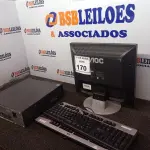 LOTE 170 - 01 CPU HP E 01 MONITOR COM TECLADO. (NO ESTADO) ATENÇÃO! FAZER A VISITAÇÃO ANTES DE ARREMATAR, NÃO SABEMOS SE FUNCIONA. LEILÃO NÃO TEM GARANTIA E NEM DEVOLUÇÃO, SUJEITO A POSSÍVEIS AVARIAS VISÍVEIS/OCULTAS E/OU AUSÊNCIA DE COMPONENTES.