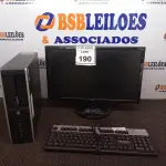 LOTE 190 - 01 CPU HP E 01 MONITOR COM TECLADO. (NO ESTADO) ATENÇÃO! FAZER A VISITAÇÃO ANTES DE ARREMATAR, NÃO SABEMOS SE FUNCIONA. LEILÃO NÃO TEM GARANTIA E NEM DEVOLUÇÃO, SUJEITO A POSSÍVEIS AVARIAS VISÍVEIS/OCULTAS E/OU AUSÊNCIA DE COMPONENTES.