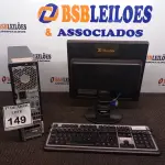LOTE 149 - 01 CPU HP E 01 MONITOR COM TECLADO. (NO ESTADO) ATENÇÃO! FAZER A VISITAÇÃO ANTES DE ARREMATAR, NÃO SABEMOS SE FUNCIONA. LEILÃO NÃO TEM GARANTIA E NEM DEVOLUÇÃO, SUJEITO A POSSÍVEIS AVARIAS VISÍVEIS/OCULTAS E/OU AUSÊNCIA DE COMPONENTES.