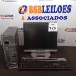 LOTE 125 - 01 CPU HP E 01 MONITOR COM TECLADO. (NO ESTADO) ATENÇÃO! FAZER A VISITAÇÃO ANTES DE ARREMATAR, NÃO SABEMOS SE FUNCIONA. LEILÃO NÃO TEM GARANTIA E NEM DEVOLUÇÃO, SUJEITO A POSSÍVEIS AVARIAS VISÍVEIS/OCULTAS E/OU AUSÊNCIA DE COMPONENTES.