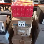 LOTE 147 - 01 LOTE COM GRAMPOS DE TRILHO. (NO ESTADO) ATENÇÃO! FAZER A VISITAÇÃO ANTES DE ARREMATAR, NÃO SABEMOS SE FUNCIONA. LEILÃO NÃO TEM GARANTIA E NEM DEVOLUÇÃO, SUJEITO A POSSÍVEIS AVARIAS VISÍVEIS/OCULTAS E/OU AUSÊNCIA DE COMPONENTES.