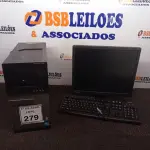 LOTE 279 - 01 CPU DELL, 01 MONITOR E TECLADO.  (NO ESTADO) ATENÇÃO! FAZER A VISITAÇÃO ANTES DE ARREMATAR, NÃO SABEMOS SE FUNCIONA. LEILÃO NÃO TEM GARANTIA E NEM DEVOLUÇÃO, SUJEITO A POSSÍVEIS AVARIAS VISÍVEIS/OCULTAS E/OU AUSÊNCIA DE COMPONENTES.