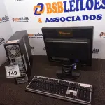LOTE 149 - 01 CPU HP E 01 MONITOR COM TECLADO. (NO ESTADO) ATENÇÃO! FAZER A VISITAÇÃO ANTES DE ARREMATAR, NÃO SABEMOS SE FUNCIONA. LEILÃO NÃO TEM GARANTIA E NEM DEVOLUÇÃO, SUJEITO A POSSÍVEIS AVARIAS VISÍVEIS/OCULTAS E/OU AUSÊNCIA DE COMPONENTES.
