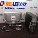 LOTE 316 - 01 CPU HP, 01 MONITOR E 01 TECLADO. (NO ESTADO) ATENÇÃO! FAZER A VISITAÇÃO ANTES DE ARREMATAR, NÃO SABEMOS SE FUNCIONA. LEILÃO NÃO TEM GARANTIA E NEM DEVOLUÇÃO, SUJEITO A POSSÍVEIS AVARIAS VISÍVEIS/OCULTAS E/OU AUSÊNCIA DE COMPONENTES.