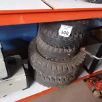 LOTE 300 - 05 PNEUS DIVERSOS. (NO ESTADO) ATENÇÃO! FAZER A VISITAÇÃO ANTES DE ARREMATAR, NÃO SABEMOS SE FUNCIONA. LEILÃO NÃO TEM GARANTIA E NEM DEVOLUÇÃO, SUJEITO A POSSÍVEIS AVARIAS VISÍVEIS/OCULTAS E/OU AUSÊNCIA DE COMPONENTES.
