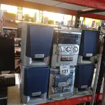 LOTE 121 - 02 MICROS SYSTEM AIWA. (NO ESTADO) ATENÇÃO! FAZER A VISITAÇÃO ANTES DE ARREMATAR, NÃO SABEMOS SE FUNCIONA. LEILÃO NÃO TEM GARANTIA E NEM DEVOLUÇÃO, SUJEITO A POSSÍVEIS AVARIAS VISÍVEIS/OCULTAS E/OU AUSÊNCIA DE COMPONENTES.