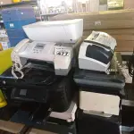 LOTE 477 - 10 IMPRESSORAS MARCAS E MODELOS DIVERSOS PARA RETIRADA DE PEÇAS. (NO ESTADO) ATENÇÃO! FAZER A VISITAÇÃO ANTES DE ARREMATAR, NÃO SABEMOS SE FUNCIONA. LEILÃO NÃO TEM GARANTIA E NEM DEVOLUÇÃO, SUJEITO A POSSÍVEIS AVARIAS VISÍVEIS/OCULTAS E/OU AUSÊNCIA DE COMPONENTES).