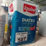 LOTE 507 - 01 LATA DE TINTA IQUINE DIATEX PINTA MAIS INTERIORES 18L NA COR RIO DAS OSTRAS. (NO ESTADO) ATENÇÃO! FAZER A VISITAÇÃO ANTES DE ARREMATAR, NÃO SABEMOS SE FUNCIONA. LEILÃO NÃO TEM GARANTIA E NEM DEVOLUÇÃO, SUJEITO A POSSÍVEIS AVARIAS VISÍVEIS/OCULTAS E/OU AUSÊNCIA DE COMPONENTES).
