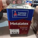 LOTE 513 - 01 LATA DE TINTA (BASE) SHERWIN WILLIAMS METALATEX SEM CHEIRO INTERIOR/EXTERIOR ACETINADO 16L.  ESTADO) ATENÇÃO! FAZER A VISITAÇÃO ANTES DE ARREMATAR, NÃO SABEMOS SE FUNCIONA. LEILÃO NÃO TEM GARANTIA E NEM DEVOLUÇÃO, SUJEITO A POSSÍVEIS AVARIAS VISÍVEIS/OCULTAS E/OU AUSÊNCIA DE COMPONENTES.