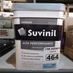 LOTE 464 - 01 BALDE DE TINTA ACRÍLICA SUVINIL INTERIORES 18L NA COR BRANCO FOSCO. (NO ESTADO) ATENÇÃO! FAZER A VISITAÇÃO ANTES DE ARREMATAR, NÃO SABEMOS SE FUNCIONA. LEILÃO NÃO TEM GARANTIA E NEM DEVOLUÇÃO, SUJEITO A POSSÍVEIS AVARIAS VISÍVEIS/OCULTAS E/OU AUSÊNCIA DE COMPONENTES).