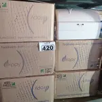 LOTE 420 - 06 TOALHEIROS AUTO CORTE COMPACTO. (NO ESTADO) ATENÇÃO! FAZER A VISITAÇÃO ANTES DE ARREMATAR, NÃO SABEMOS SE FUNCIONA. LEILÃO NÃO TEM GARANTIA E NEM DEVOLUÇÃO, SUJEITO A POSSÍVEIS AVARIAS VISÍVEIS/OCULTAS E/OU AUSÊNCIA DE COMPONENTES.