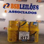 LOTE 417 - 06 LATAS DE ADESIVO ESTRUTURAL DE BASE EPÓXI MÉDIA FLUIDEZ COMPONENTES A+B. (NO ESTADO) ATENÇÃO! FAZER A VISITAÇÃO ANTES DE ARREMATAR, NÃO SABEMOS SE FUNCIONA. LEILÃO NÃO TEM GARANTIA E NEM DEVOLUÇÃO, SUJEITO A POSSÍVEIS AVARIAS VISÍVEIS/OCULTAS E/OU AUSÊNCIA DE COMPONENTES.