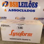 LOTE 146 - 12 LITROS DE LYSOFORM. (NO ESTADO) ATENÇÃO! FAZER A VISITAÇÃO ANTES DE ARREMATAR, NÃO SABEMOS SE FUNCIONA. LEILÃO NÃO TEM GARANTIA E NEM DEVOLUÇÃO, SUJEITO A POSSÍVEIS AVARIAS VISÍVEIS/OCULTAS E/OU AUSÊNCIA DE COMPONENTES.