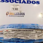 LOTE 130 - 01 ROLO DE CABO FLEXÍVEL 100M 10MM NA COR AZUL. (NO ESTADO) ATENÇÃO! FAZER A VISITAÇÃO ANTES DE ARREMATAR, NÃO SABEMOS SE FUNCIONA. LEILÃO NÃO TEM GARANTIA E NEM DEVOLUÇÃO, SUJEITO A POSSÍVEIS AVARIAS VISÍVEIS/OCULTAS E/OU AUSÊNCIA DE COMPONENTES.