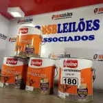 LOTE 180 - 04 LATAS DE ESMALTE SINTÉTICO IQUINE 3,6L SENDO 02 NA COR AZUL DEL REY E 02 NA COR AZUL FRANÇA. (NO ESTADO) ATENÇÃO! FAZER A VISITAÇÃO ANTES DE ARREMATAR, NÃO SABEMOS SE FUNCIONA. LEILÃO NÃO TEM GARANTIA E NEM DEVOLUÇÃO, SUJEITO A POSSÍVEIS AVARIAS VISÍVEIS/OCULTAS E/OU AUSÊNCIA DE COMPONENTES.