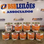 LOTE 174 - 09 LATAS DE ESMALTE SINTÉTICO IQUINE 900ML SENDO 04 NA COR VERMELHO VINHO, 03 MARROM CONHAQUE, 01 AZUL CELESTE E 01 AZUL DEL REY. (NO ESTADO) ATENÇÃO! FAZER A VISITAÇÃO ANTES DE ARREMATAR, NÃO SABEMOS SE FUNCIONA. LEILÃO NÃO TEM GARANTIA E NEM DEVOLUÇÃO, SUJEITO A POSSÍVEIS AVARIAS VISÍVEIS/OCULTAS E/OU AUSÊNCIA DE COMPONENTES.