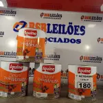 LOTE 180 - 04 LATAS DE ESMALTE SINTÉTICO IQUINE 3,6L SENDO 02 NA COR AZUL DEL REY E 02 NA COR AZUL FRANÇA. (NO ESTADO) ATENÇÃO! FAZER A VISITAÇÃO ANTES DE ARREMATAR, NÃO SABEMOS SE FUNCIONA. LEILÃO NÃO TEM GARANTIA E NEM DEVOLUÇÃO, SUJEITO A POSSÍVEIS AVARIAS VISÍVEIS/OCULTAS E/OU AUSÊNCIA DE COMPONENTES.