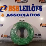 LOTE 135 - 01 ROLO DE CABO FLEXÍVEL 100M 10MM NA COR VERDE. (NO ESTADO) ATENÇÃO! FAZER A VISITAÇÃO ANTES DE ARREMATAR, NÃO SABEMOS SE FUNCIONA. LEILÃO NÃO TEM GARANTIA E NEM DEVOLUÇÃO, SUJEITO A POSSÍVEIS AVARIAS VISÍVEIS/OCULTAS E/OU AUSÊNCIA DE COMPONENTES.