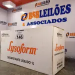 LOTE 146 - 12 LITROS DE LYSOFORM. (NO ESTADO) ATENÇÃO! FAZER A VISITAÇÃO ANTES DE ARREMATAR, NÃO SABEMOS SE FUNCIONA. LEILÃO NÃO TEM GARANTIA E NEM DEVOLUÇÃO, SUJEITO A POSSÍVEIS AVARIAS VISÍVEIS/OCULTAS E/OU AUSÊNCIA DE COMPONENTES.