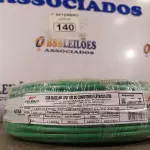 LOTE 140 - 01 ROLO DE CABO FLEXÍVEL 100M 10MM NA COR VERDE. (NO ESTADO) ATENÇÃO! FAZER A VISITAÇÃO ANTES DE ARREMATAR, NÃO SABEMOS SE FUNCIONA. LEILÃO NÃO TEM GARANTIA E NEM DEVOLUÇÃO, SUJEITO A POSSÍVEIS AVARIAS VISÍVEIS/OCULTAS E/OU AUSÊNCIA DE COMPONENTES.