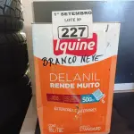 LOTE 227 - 01 LATA DE TINTA IQUINE DELANIL RENDE MUITO EXTERIORES/ INTERIORES ACRÍLICO STANDARD 18L NA COR BRANCO NEVE. (NO ESTADO) ATENÇÃO! FAZER A VISITAÇÃO ANTES DE ARREMATAR, NÃO SABEMOS SE FUNCIONA. LEILÃO NÃO TEM GARANTIA E NEM DEVOLUÇÃO, SUJEITO A POSSÍVEIS AVARIAS VISÍVEIS/OCULTAS E/OU AUSÊNCIA DE COMPONENTES.
