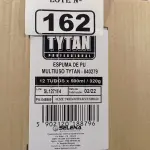 LOTE 162 - 12 TUBOS DE ESPUMA PU MULTIUSO TYTAN. (NO ESTADO) ATENÇÃO! FAZER A VISITAÇÃO ANTES DE ARREMATAR, NÃO SABEMOS SE FUNCIONA. LEILÃO NÃO TEM GARANTIA E NEM DEVOLUÇÃO, SUJEITO A POSSÍVEIS AVARIAS VISÍVEIS/OCULTAS E/OU AUSÊNCIA DE COMPONENTES.