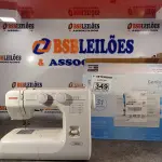 LOTE 349 - 01 MÁQUINA DE COSTURA JANOME 220V. (NO ESTADO) ATENÇÃO! FAZER A VISITAÇÃO ANTES DE ARREMATAR, NÃO SABEMOS SE FUNCIONA. LEILÃO NÃO TEM GARANTIA E NEM DEVOLUÇÃO, SUJEITO A POSSÍVEIS AVARIAS VISÍVEIS/OCULTAS E/OU AUSÊNCIA DE COMPONENTES.