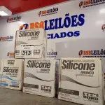 LOTE 313 - 04 CAIXAS COM BISNAGAS DE SILICONE ACÉTICO TRANSPARENTE COM 12 UNIDADES CADA. (NO ESTADO) ATENÇÃO! FAZER A VISITAÇÃO ANTES DE ARREMATAR, NÃO SABEMOS SE FUNCIONA. LEILÃO NÃO TEM GARANTIA E NEM DEVOLUÇÃO, SUJEITO A POSSÍVEIS AVARIAS VISÍVEIS/OCULTAS E/OU AUSÊNCIA DE COMPONENTES.