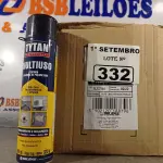 LOTE 332 - 12 TUBOS DE ESPUMA PU MULTIUSO TYTAN. (NO ESTADO) ATENÇÃO! FAZER A VISITAÇÃO ANTES DE ARREMATAR, NÃO SABEMOS SE FUNCIONA. LEILÃO NÃO TEM GARANTIA E NEM DEVOLUÇÃO, SUJEITO A POSSÍVEIS AVARIAS VISÍVEIS/OCULTAS E/OU AUSÊNCIA DE COMPONENTES.