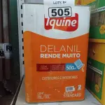 LOTE 505 - 01 LATA DE TINTA IQUINE DELANIL RENDE MUITO EXTERIORES/ INTERIORES ACRÍLICO STANDARD 18L NA COR ARARA AZUL. (NO ESTADO) ATENÇÃO! FAZER A VISITAÇÃO ANTES DE ARREMATAR, NÃO SABEMOS SE FUNCIONA. LEILÃO NÃO TEM GARANTIA E NEM DEVOLUÇÃO, SUJEITO A POSSÍVEIS AVARIAS VISÍVEIS/OCULTAS E/OU AUSÊNCIA DE COMPONENTES.