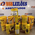 LOTE 317 - 01 LOTE COM VÁRIAS LATAS DE TINTA ASFÁLTICA E ADITIVO IMPERMEABILIZANTE DIVERSOS E 03 FRASCOS DE CONVERTEDOR DE FERRUGEM EM BASE PARA PINTURA. (NO ESTADO) ATENÇÃO! FAZER A VISITAÇÃO ANTES DE ARREMATAR, NÃO SABEMOS SE FUNCIONA. LEILÃO NÃO TEM GARANTIA E NEM DEVOLUÇÃO, SUJEITO A POSSÍVEIS AVARIAS VISÍVEIS/OCULTAS E/OU AUSÊNCIA DE COMPONENTES.
