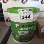 LOTE 344 - 01 BALDE DE TINTA ACRÍLICA INTERIORES 18L NA COR CONCRETO FOSCO. (NO ESTADO) ATENÇÃO! FAZER A VISITAÇÃO ANTES DE ARREMATAR, NÃO SABEMOS SE FUNCIONA. LEILÃO NÃO TEM GARANTIA E NEM DEVOLUÇÃO, SUJEITO A POSSÍVEIS AVARIAS VISÍVEIS/OCULTAS E/OU AUSÊNCIA DE COMPONENTES.