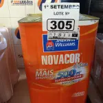 LOTE 305 - 01 LATA DE TINTA SHERWIN WILLIAMS NOVACOR SEM CHEIRO SEMIBRILHO INTERIORES/EXTERIORES 18L NA COR PALHA. (NO ESTADO) ATENÇÃO! FAZER A VISITAÇÃO ANTES DE ARREMATAR, NÃO SABEMOS SE FUNCIONA. LEILÃO NÃO TEM GARANTIA E NEM DEVOLUÇÃO, SUJEITO A POSSÍVEIS AVARIAS VISÍVEIS/OCULTAS E/OU AUSÊNCIA DE COMPONENTES.