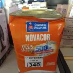 LOTE 340 - 01 LATA DE TINTA SHERWIN WILLIAMS NOVACOR SEM CHEIRO STANDARD EXTERIOR/INTERIORES NA COR FOSCO GELO. (NO ESTADO) ATENÇÃO! FAZER A VISITAÇÃO ANTES DE ARREMATAR, NÃO SABEMOS SE FUNCIONA. LEILÃO NÃO TEM GARANTIA E NEM DEVOLUÇÃO, SUJEITO A POSSÍVEIS AVARIAS VISÍVEIS/OCULTAS E/OU AUSÊNCIA DE COMPONENTES.